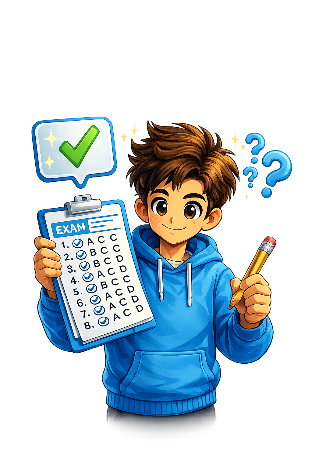 Guide mascot for total questions